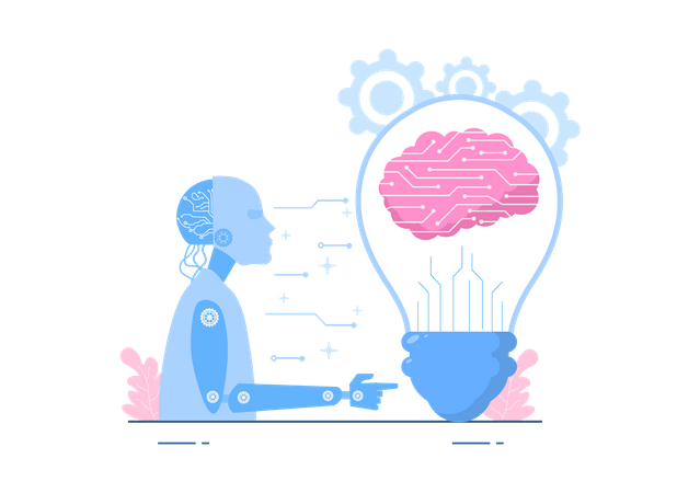 Tecnología cerebral digital  Ilustración