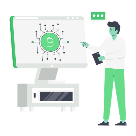 Tecnología de criptomonedas  Ilustración