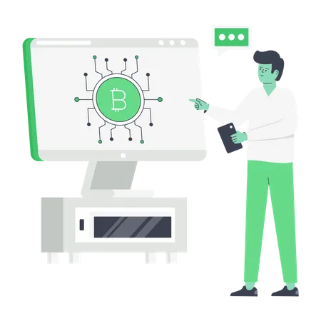 Tecnología de criptomonedas  Ilustración