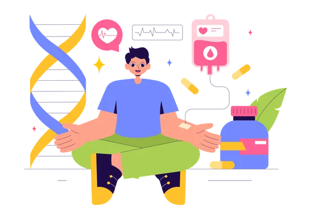 Tecnología de biohacking  Ilustración