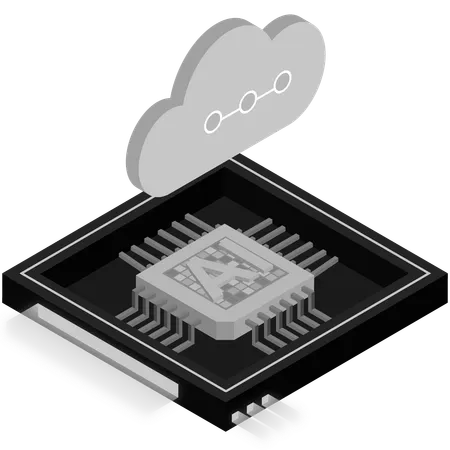 Tecnologia de chip de IA  Ilustração