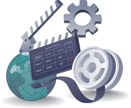 Tecnología de vídeo y cine industrial  Ilustración