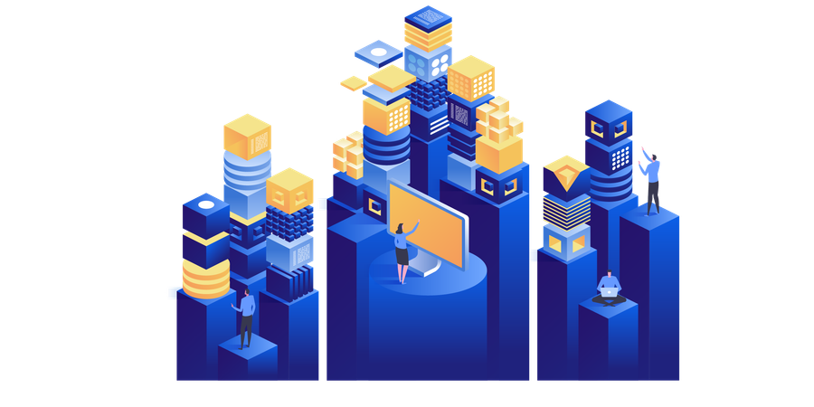 Tecnología de flujo de big data  Ilustración