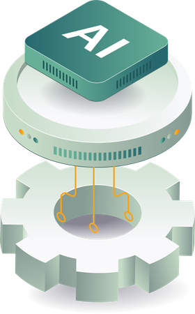 Tecnología de inteligencia artificial  Ilustración