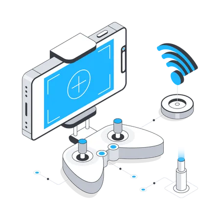 Tecnología de juegos en línea  Ilustración