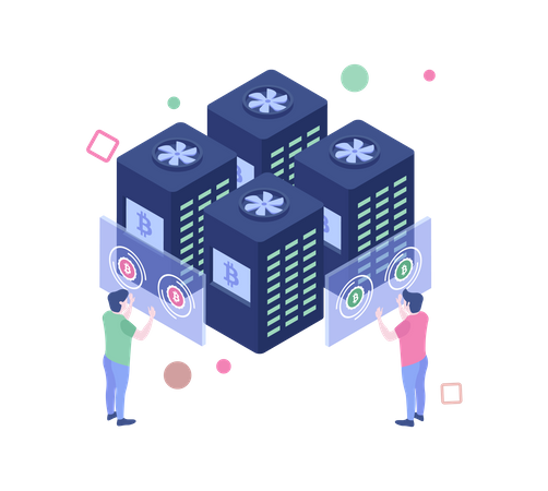 Tecnologia de mineração de bitcoin  Ilustração
