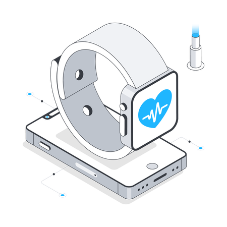 Tecnología de reloj inteligente  Ilustración