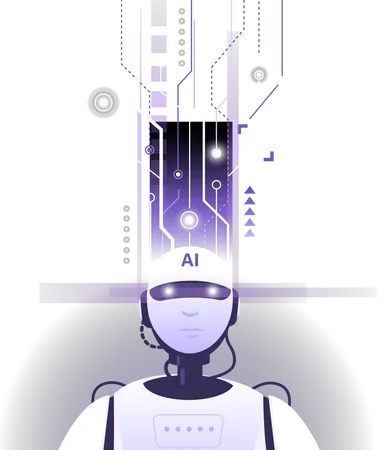 Tecnologia de robô artificial  Ilustração