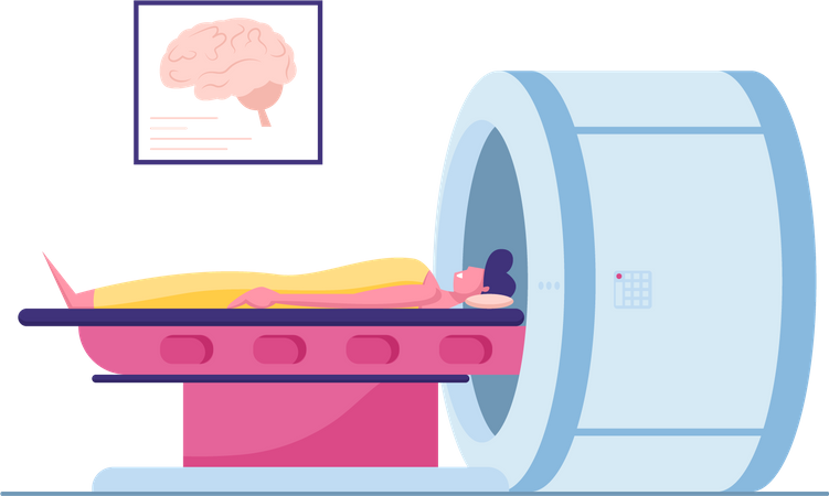 Tecnologia digital de imagem por ressonância magnética em diagnóstico de medicina  Ilustração