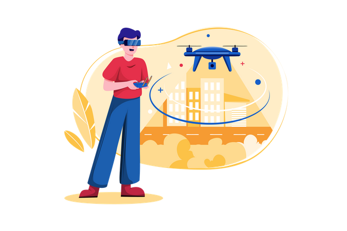 Tecnologia Drone  Ilustração