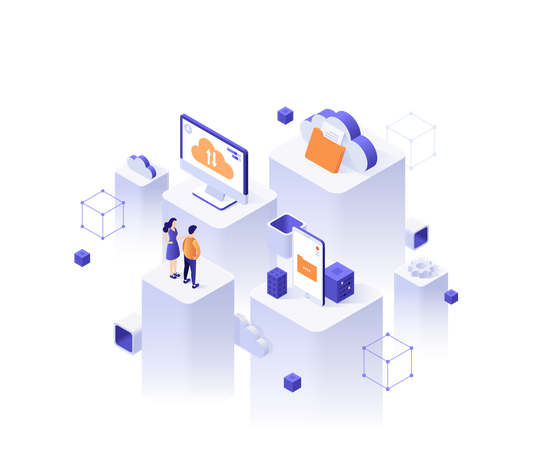 Tecnología en la nube  Illustration
