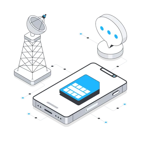 Tecnologia esim  Ilustração