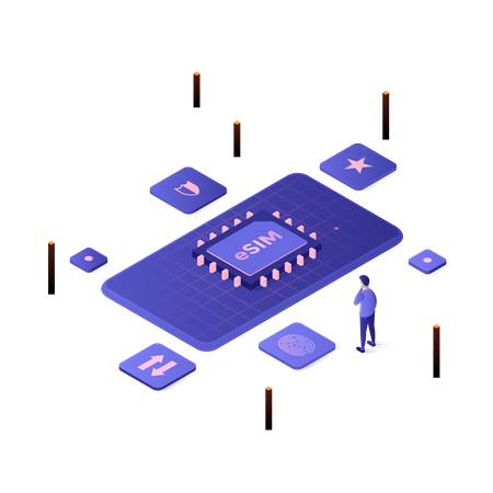 Tecnologia esim  Illustration