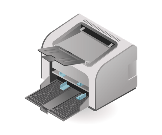 Herramienta de impresión láser de tecnología  Ilustración