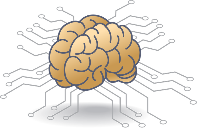 Tecnología de inteligencia artificial  Ilustración