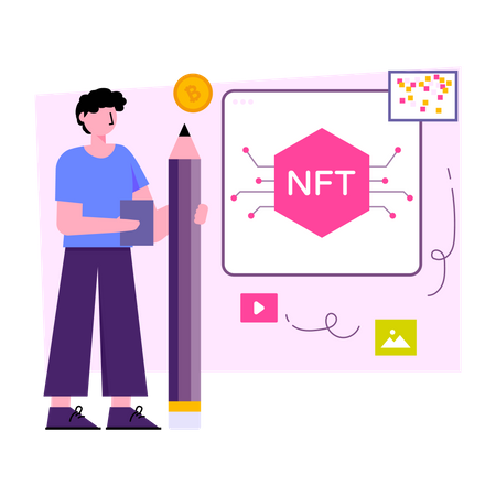 Tecnología nft  Ilustración