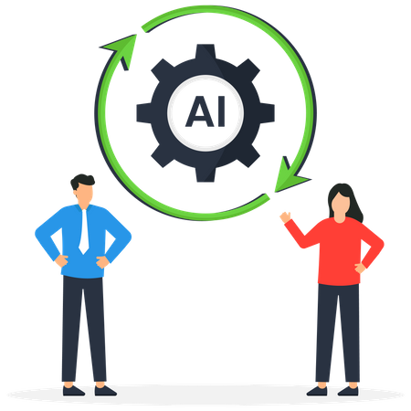 Tecnología para ayudar al proceso de desarrollo.  Ilustración