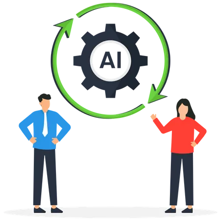 Tecnología para ayudar al proceso de desarrollo.  Ilustración