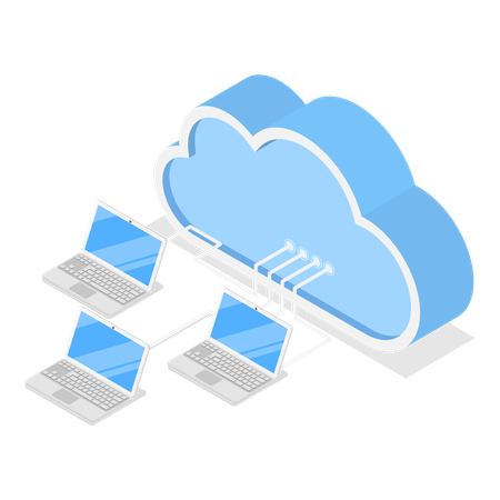 Tecnologías en la nube  Illustration