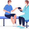 consulting with doctor illustration free download