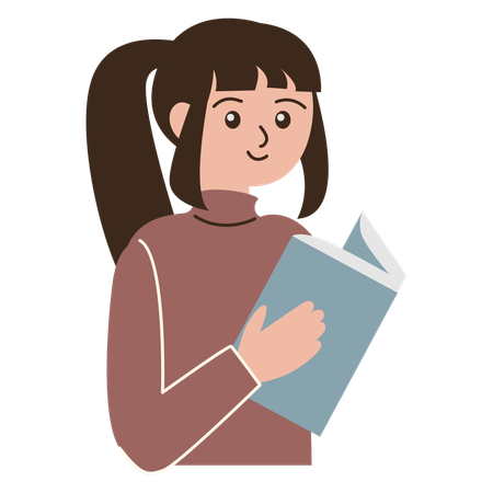 Teenage female student  Illustration