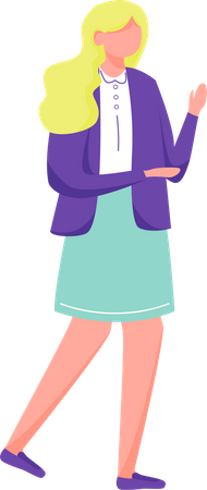 Teenager girl in school uniform  일러스트레이션