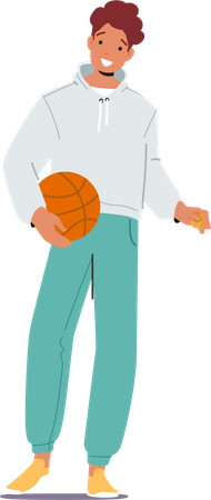 Teenager mit Basketball  Illustration