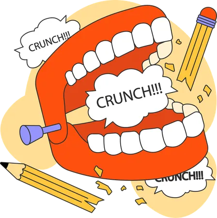 Teeth crunch  Illustration