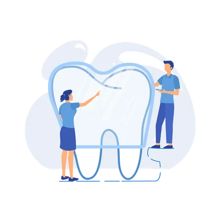 Zahnpflege-Silikontrainer Unsichtbare Zahnspange  Illustration