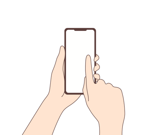 Tela vazia do smartphone  Ilustração