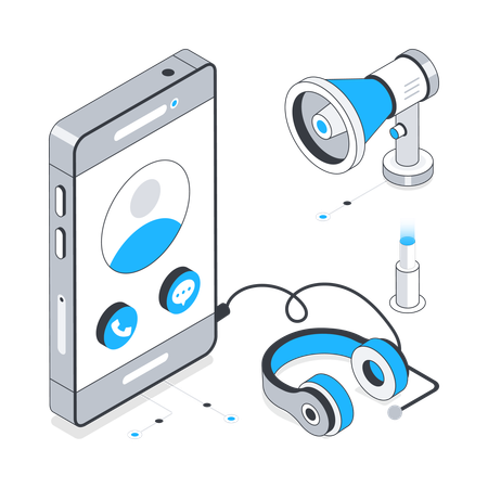 Telemarketing mediante el móvil  Illustration