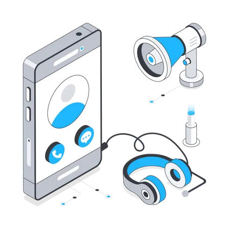 Telemarketing mediante el móvil  Illustration