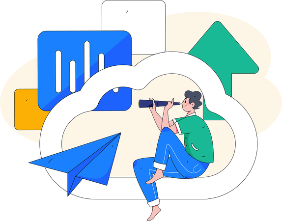 Téléchargement dans le cloud  Illustration