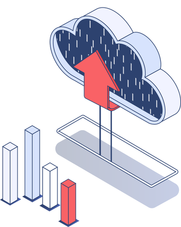 Téléchargement dans le cloud  Illustration