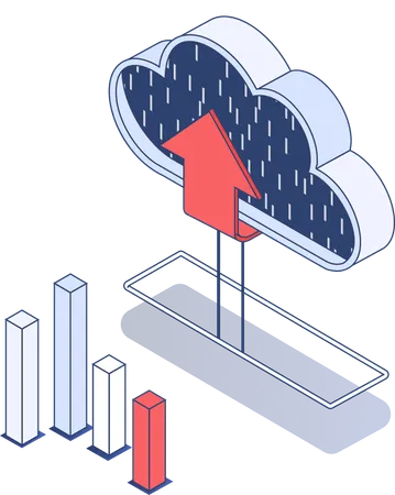 Téléchargement dans le cloud  Illustration