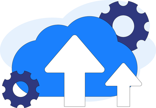 Téléchargement dans le cloud  Illustration