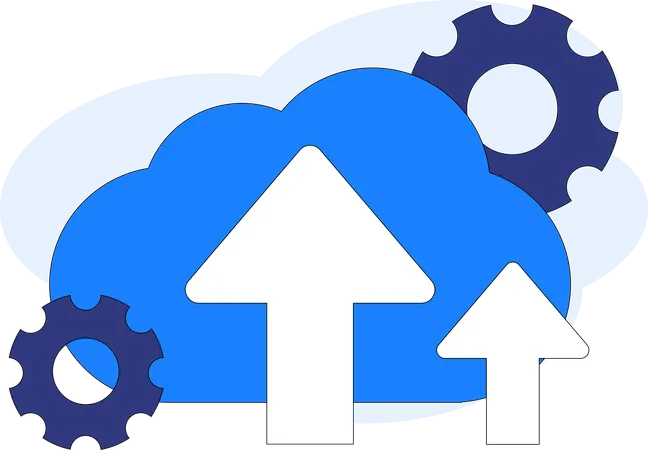 Téléchargement dans le cloud  Illustration