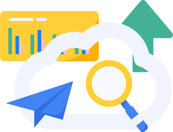 Téléchargement dans le cloud  Illustration