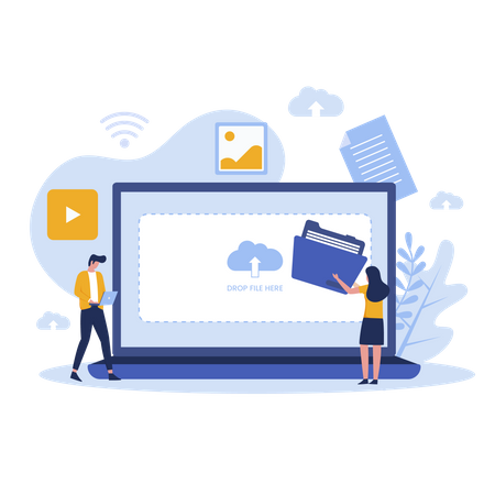 Téléchargement de fichiers  Illustration