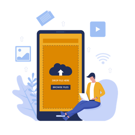Téléchargement de fichiers  Illustration
