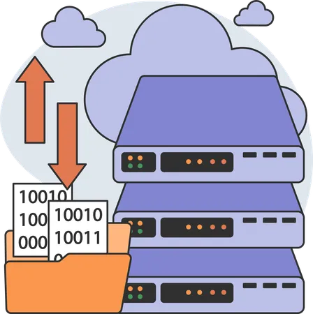 Téléchargement et téléchargement de fichiers depuis le serveur  Illustration