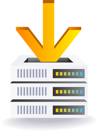 Télécharger les données du serveur de technologie de téléchargement  Illustration