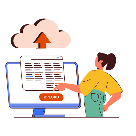 Télécharger des données cloud  Illustration