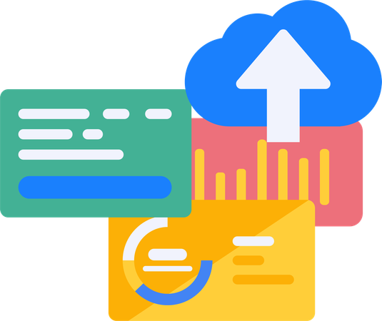 Télécharger des données sur le cloud  Illustration