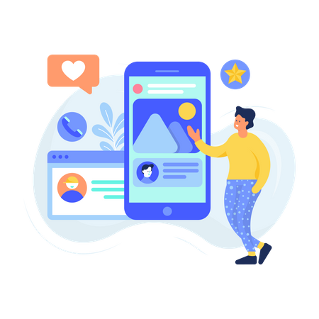 Telefon Kontakte  Illustration