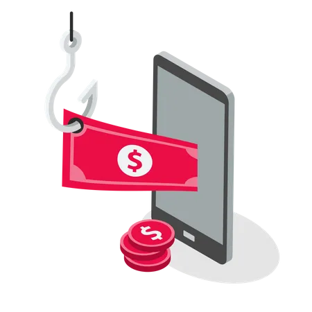 Diebstahl von Online-Banking per Telefon  Illustration