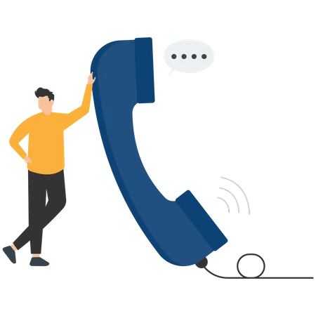 Telefongesprächsexperte  Illustration