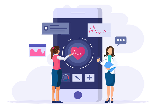 Telehealth Service  Illustration