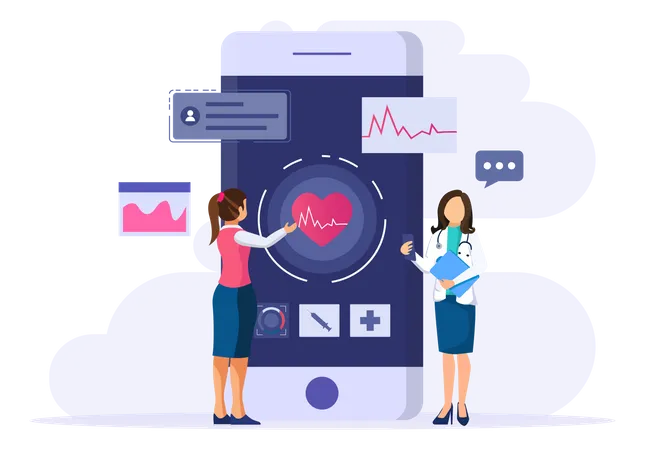 Telehealth Service  Illustration