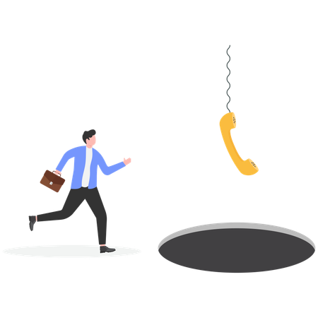 Telemarketing business sales traps  Illustration